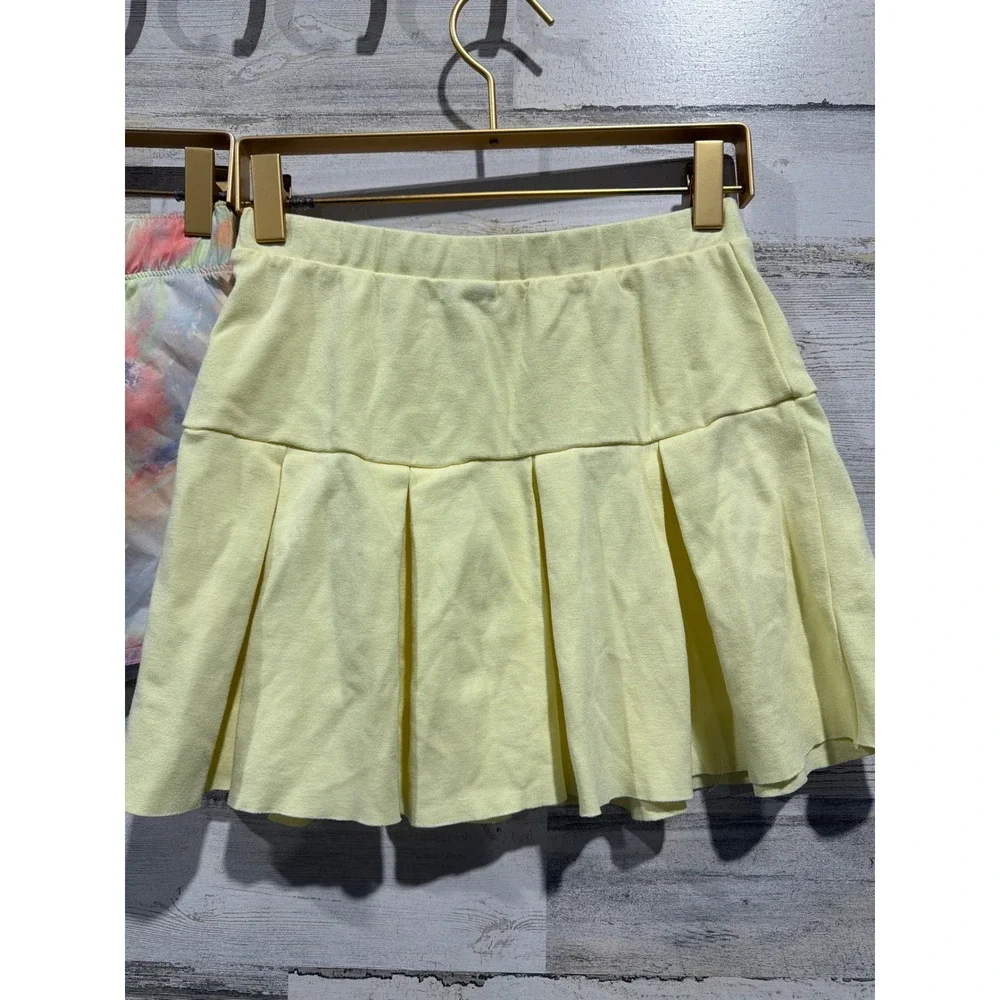 Old Navy Art Class Shorts Skirt Girls 10/12 Yellow Peach Active Skater EUC